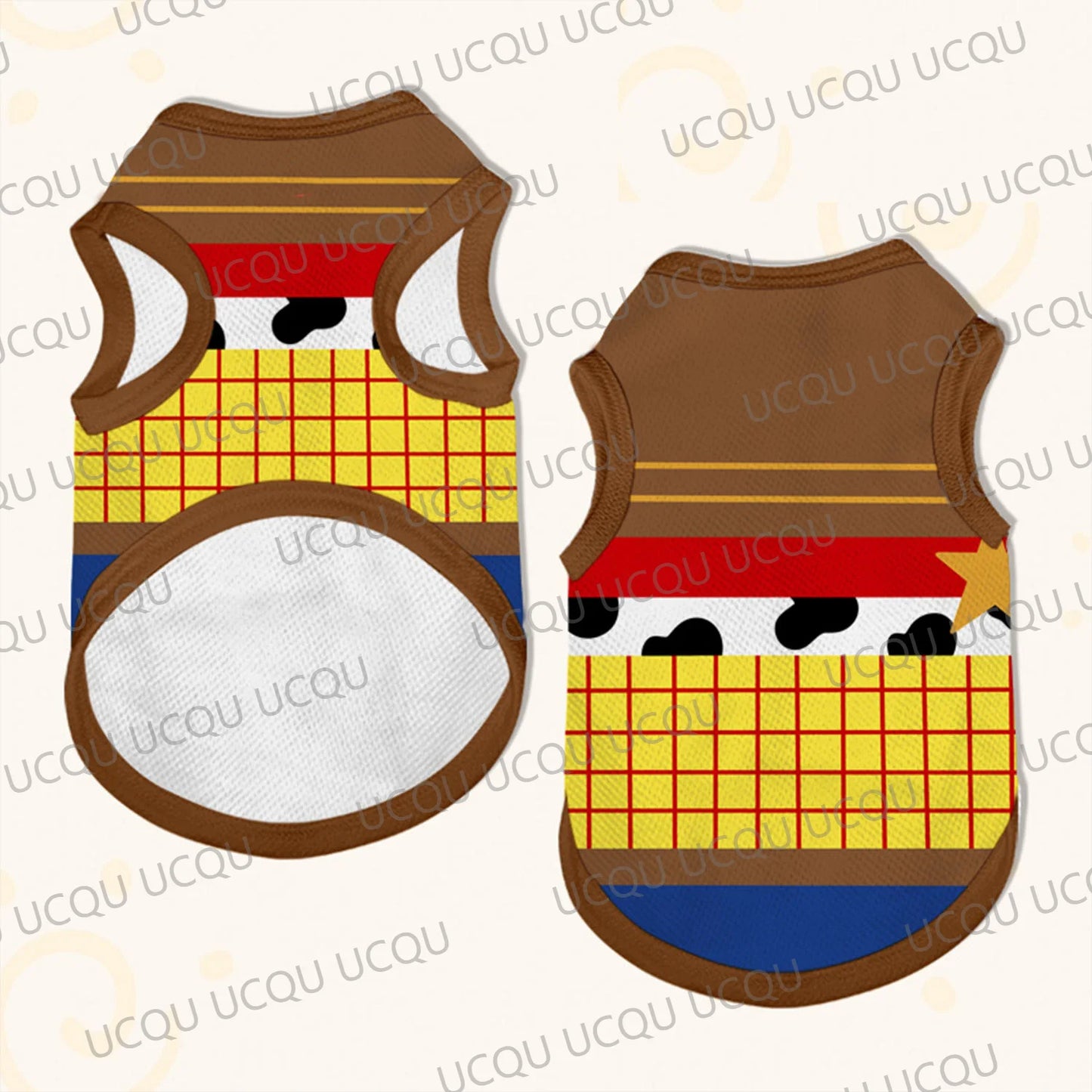 Western Cowboy Woody  Pet Vest Dog and Cat Clothes Space-Themed Outfit for Small to Large Pets Jersey