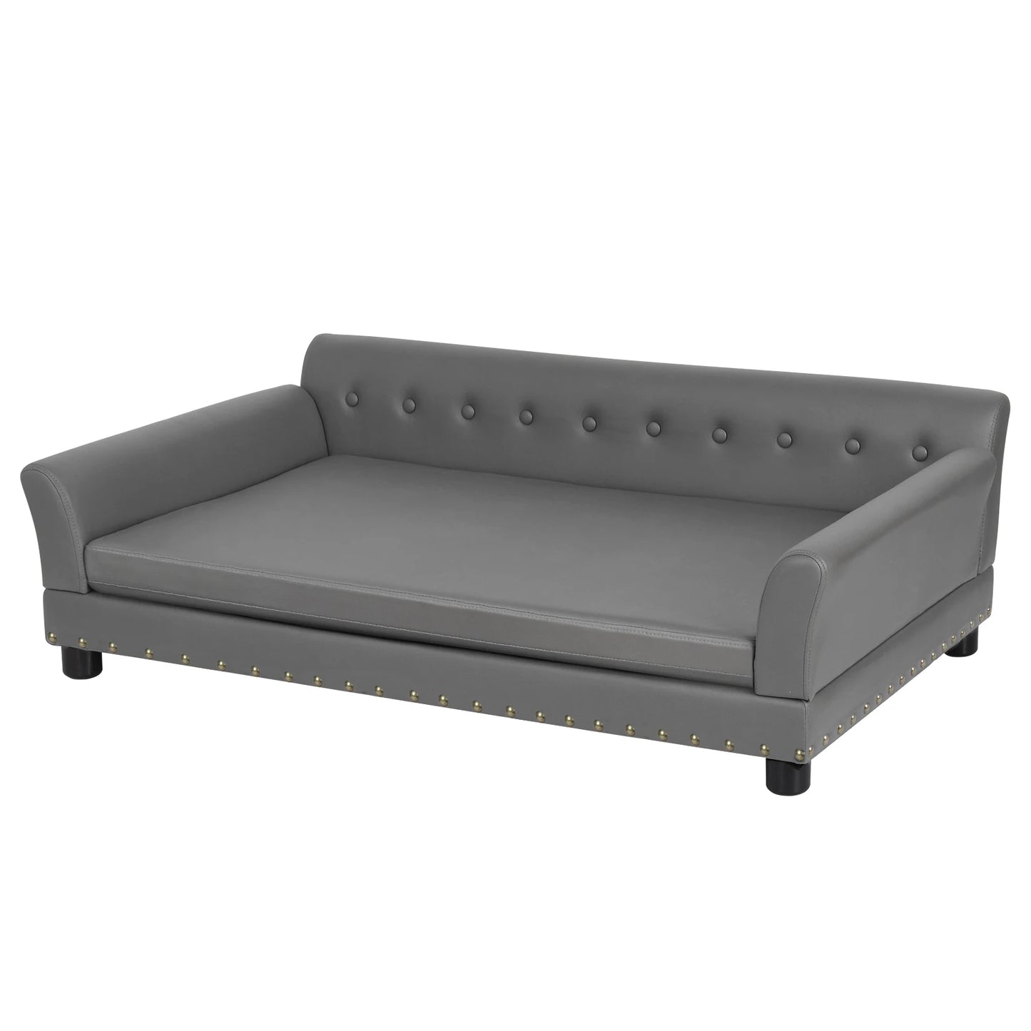 BINGOPAW Rectangle Pet Bed for Medium and Large Dogs, Durable Elevated Dog Sofa Bed, Comfortable Dog Couch, Modern Dog Sofa