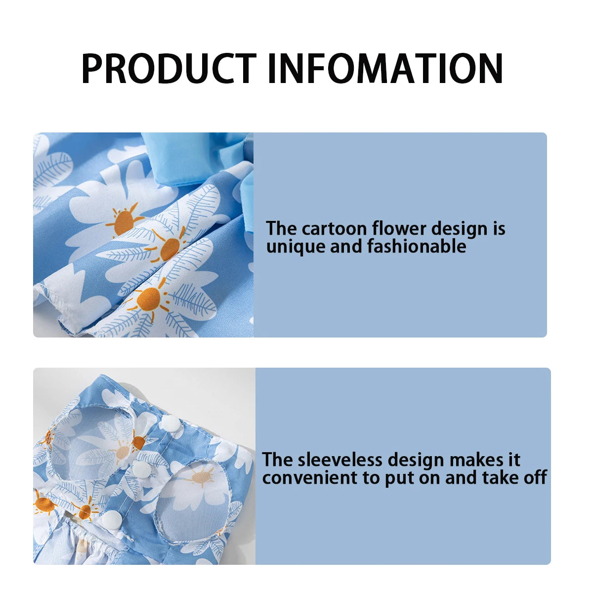 Small Dog Dress Summer Cooling Dog Clothes for Small Dog Clothing Cute Flower Cat Dress Bowknot Clothes for Pet Dress Cat Cloth