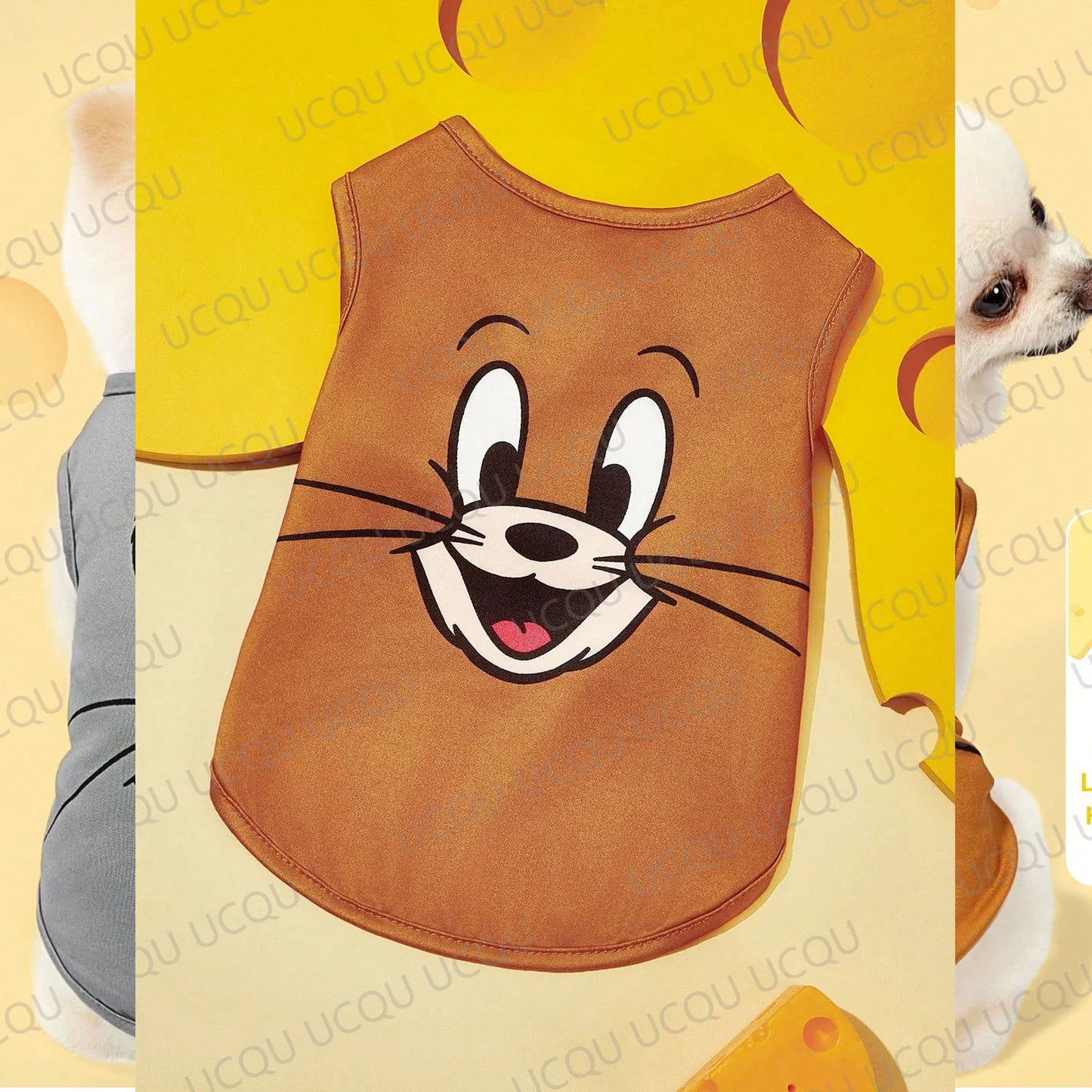 Tom and Jerry Cartoon Pet Tank Top – Cute Dog & Cat Sleeveless Vest, Breathable Summer Outfit, Extra Small to Oversized Sizes