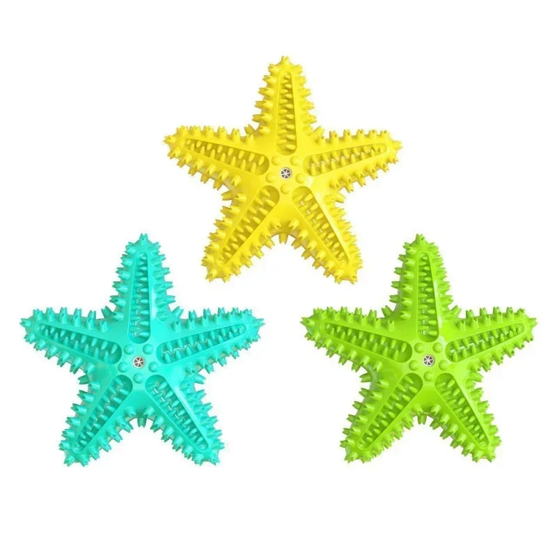 Vocal Starfish Dog Toy Interactive Rubber  For Dog Pet Teeth Oral Cleaning Products Dog Chew Toys Tooth Cleaning Toothbrush