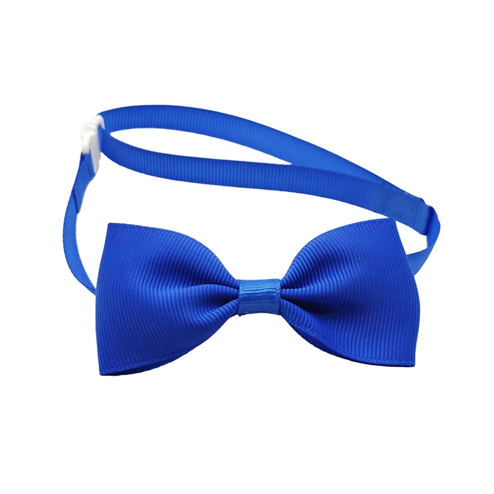 (10 pieces/lot) Fashion Bow Tie For Dogs Adjustable Neck Tie For Cat Solid Colors Puppy Grooming Accessories Pet Supplies