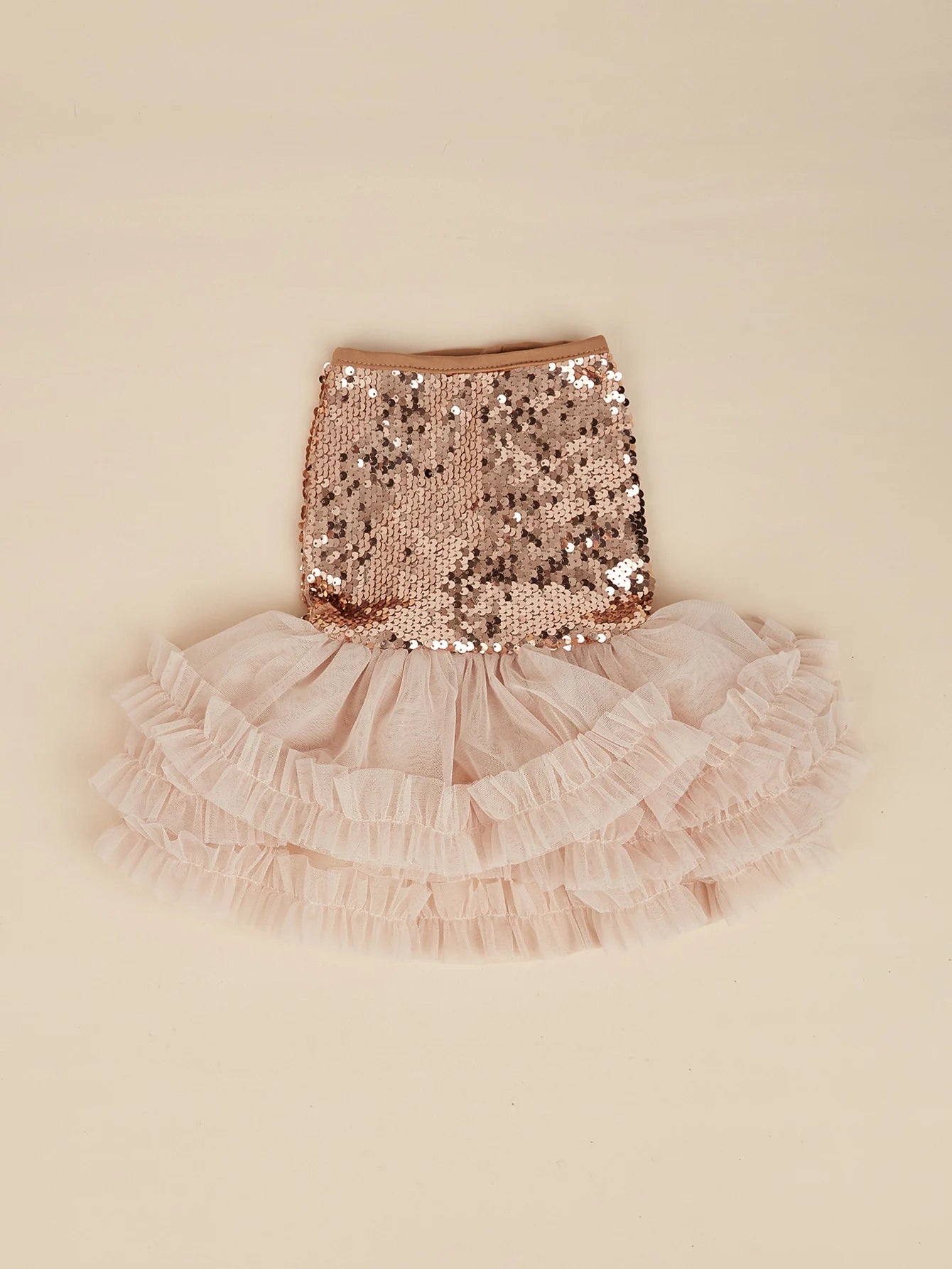 Dog Dress Girl Dog Sleeveless  Clothes  Sequin Pet Apparel Doggie Tutu with Tulle Cat Clothing Puppy Dresses Doggy Costume