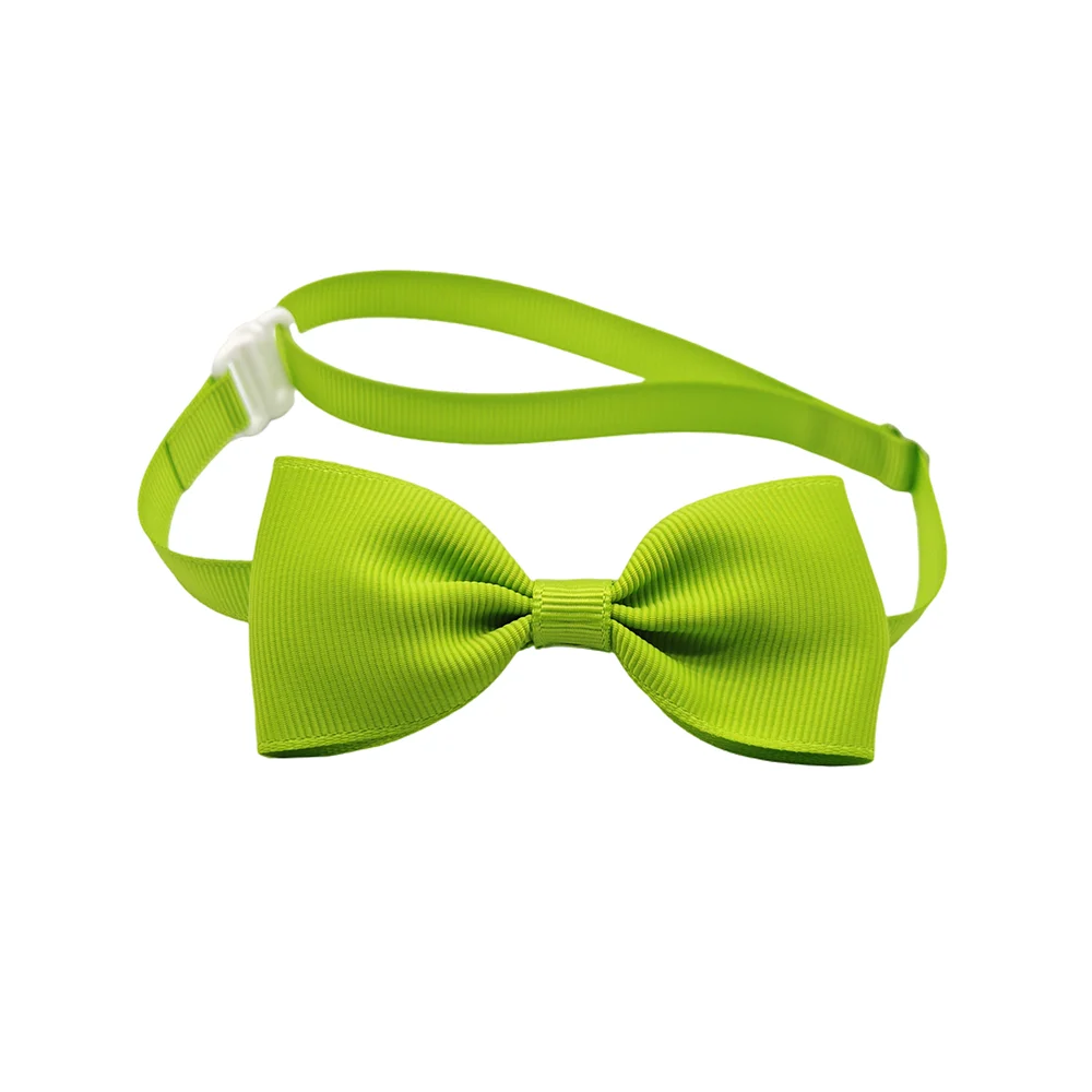 (10 pieces/lot) Fashion Bow Tie For Dogs Adjustable Neck Tie For Cat Solid Colors Puppy Grooming Accessories Pet Supplies